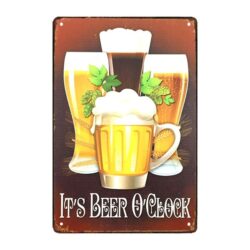plaque métal beer