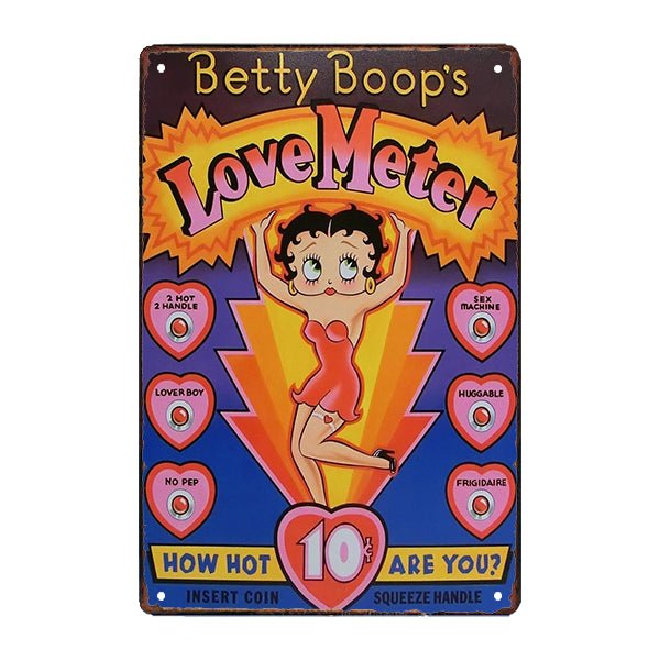 plaque-metal-betty-boop-love-meter plaque métal betty boop love meter