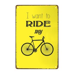 plaque métal bicycle