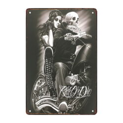 plaque métal biker