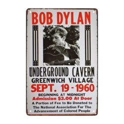 plaque métal bob dylan