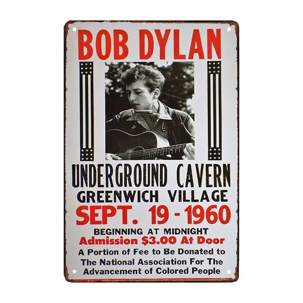 plaque-metal-bob-dylan plaque métal bob dylan