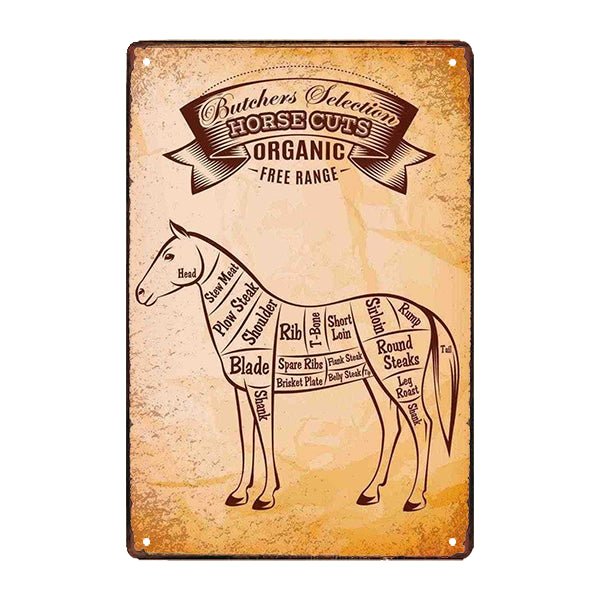 plaque-metal-boucherie-chevaline plaque métal boucherie chevaline