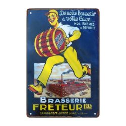 plaque métal brasserie freteur