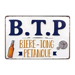plaque métal btp