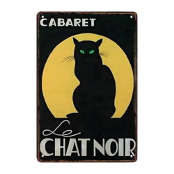plaque métal cabaret le chat noir