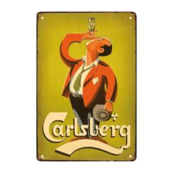 plaque métal carlsberg