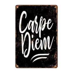 plaque métal carpe diem