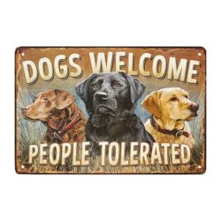 plaque métal chien