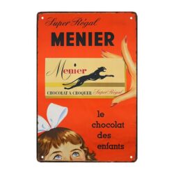 plaque métal chocolat menier
