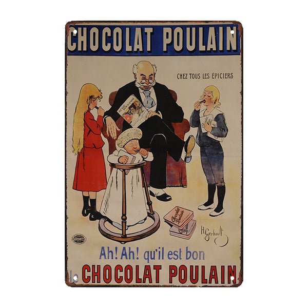 plaque-metal-chocolat-poulain plaque métal chocolat poulain