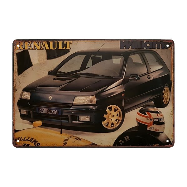plaque-metal-clio-williams plaque métal clio williams