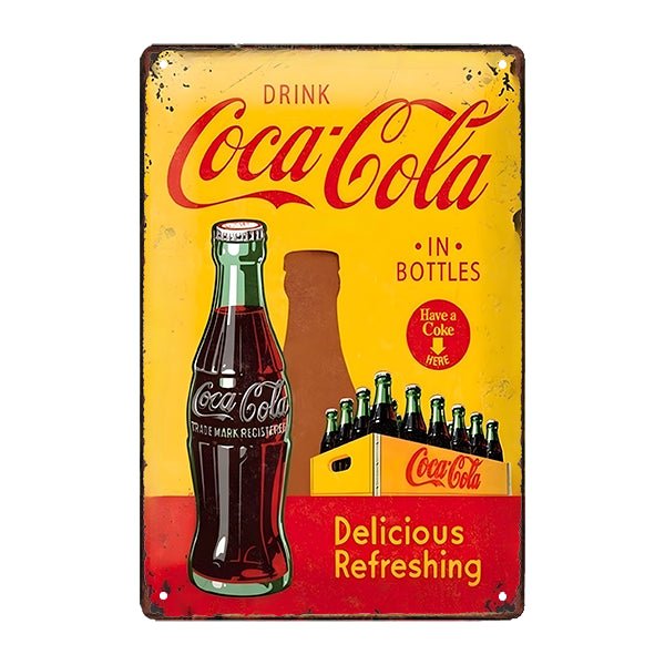 plaque-metal-coca-cola-delicious-refreshing-drink plaque métal coca cola delicious refreshing drink