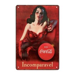 plaque métal coca cola incomparavel
