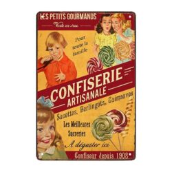 plaque métal confiserie