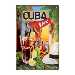 plaque métal cuba libre