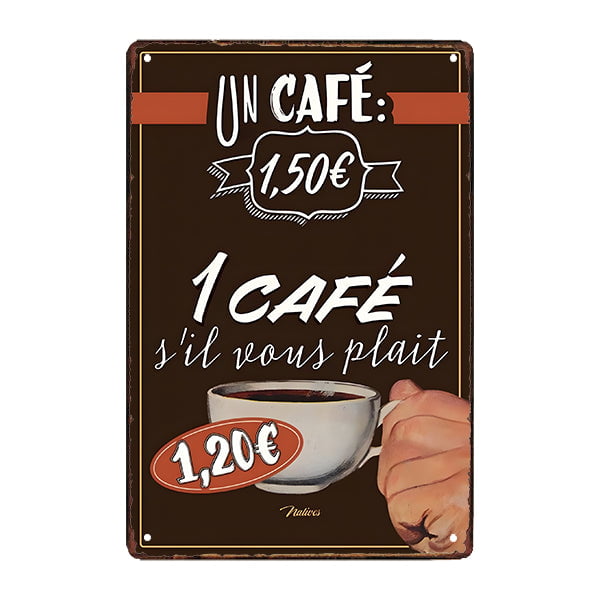 plaque-metal-cuisine-cafe plaque métal cuisine café