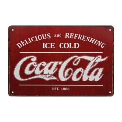 plaque métal cuisine coca cola