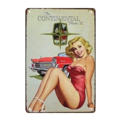 plaque métal de pin up