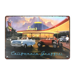 plaque métal déco californie