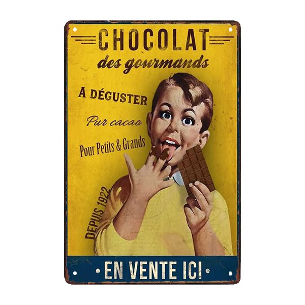 plaque-metal-deco-chocolat plaque métal déco chocolat