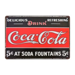 plaque métal déco coca