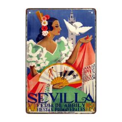 plaque métal déco espagne