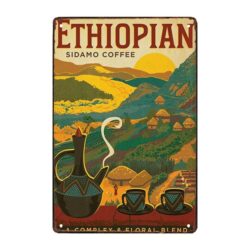 plaque métal déco ethiopia