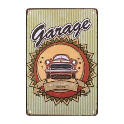 plaque métal déco garage