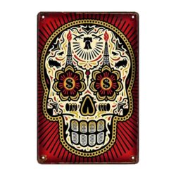 plaque métal déco mexique