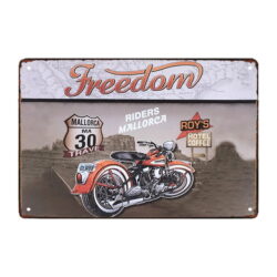 plaque métal déco moto