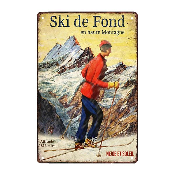 plaque-metal-deco-ski plaque métal déco ski