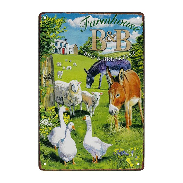 plaque-metal-deco-vintage-animaux-de-la-ferme plaque métal déco vintage animaux de la ferme