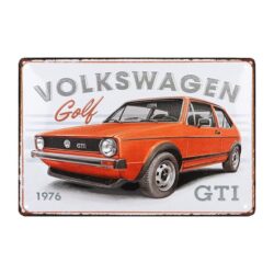 plaque métal déco vw golf 1