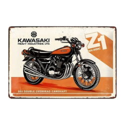plaque métal décoration kawasaki
