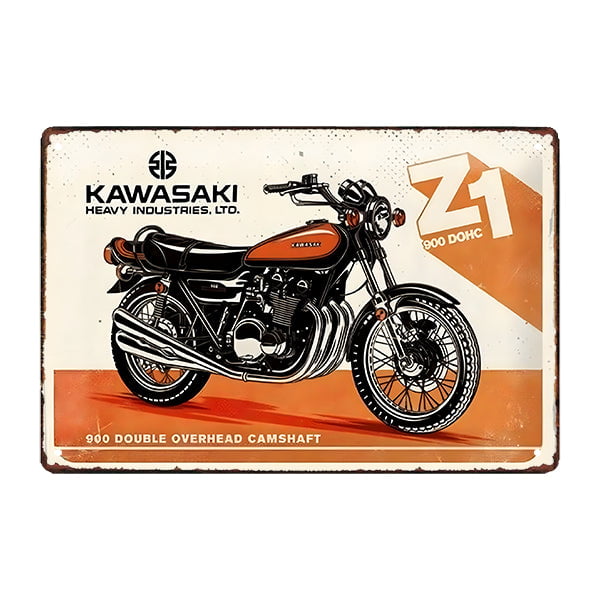 plaque-metal-decoration-kawasaki plaque métal décoration kawasaki