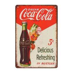 plaque métal décorative coca cola