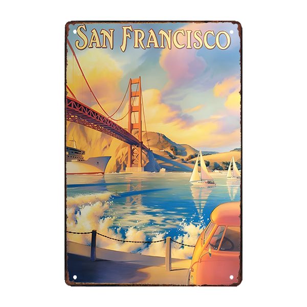 plaque-metal-decorative-golden-gate plaque métal décorative golden gate