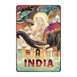 plaque métal décorative india