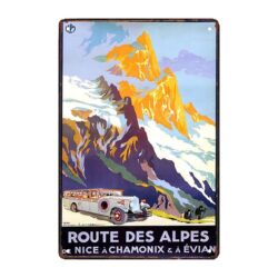 plaque métal décorative paysages montagne