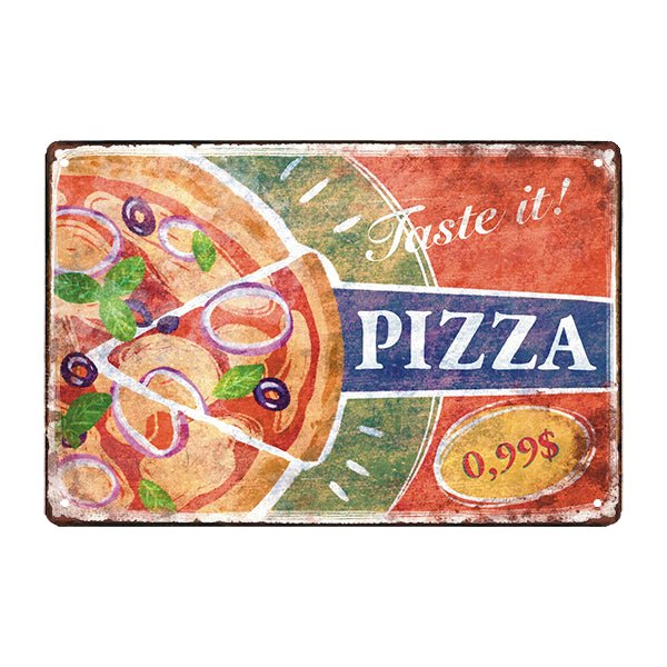 plaque-metal-decorative-pizza plaque métal décorative pizza