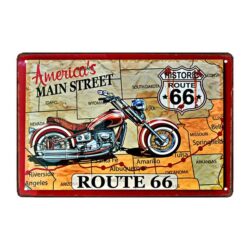 plaque métal décorative route 66