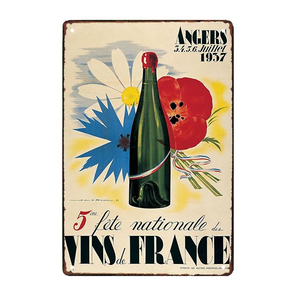 plaque-metal-decorative-vin plaque métal décorative vin