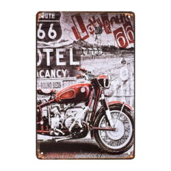 plaque métal décorative vintage moto