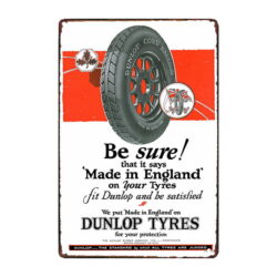 plaque métal dunlop