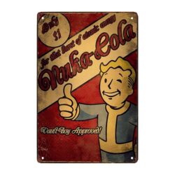 plaque métal fallout jeu vidéo