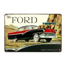 plaque métal ford mustang street