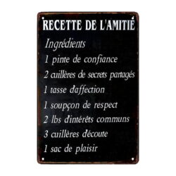 plaque métal friends