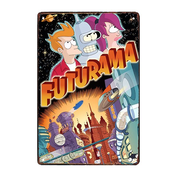 plaque-metal-futurama plaque métal futurama