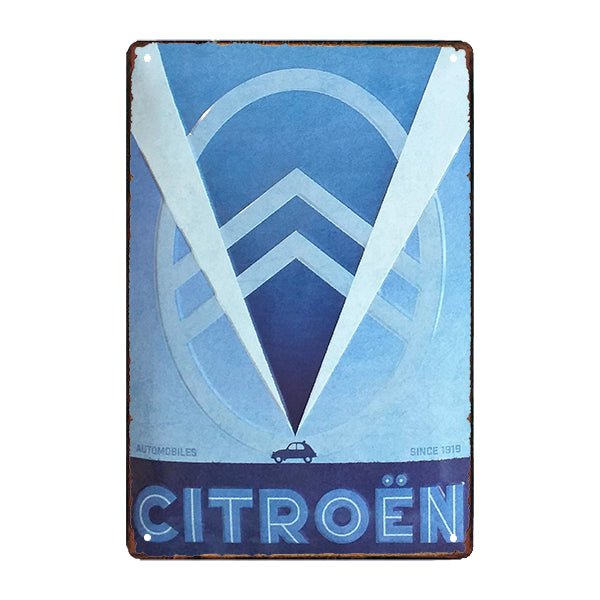 plaque-metal-garage-citroen plaque métal garage Citroën